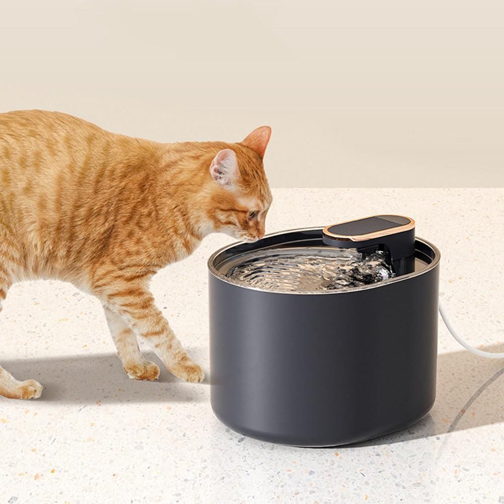Pet Water Fountain Cat Dog Automatic Electric Drinking Dispenser with Red Light Indicator Black - Image 5