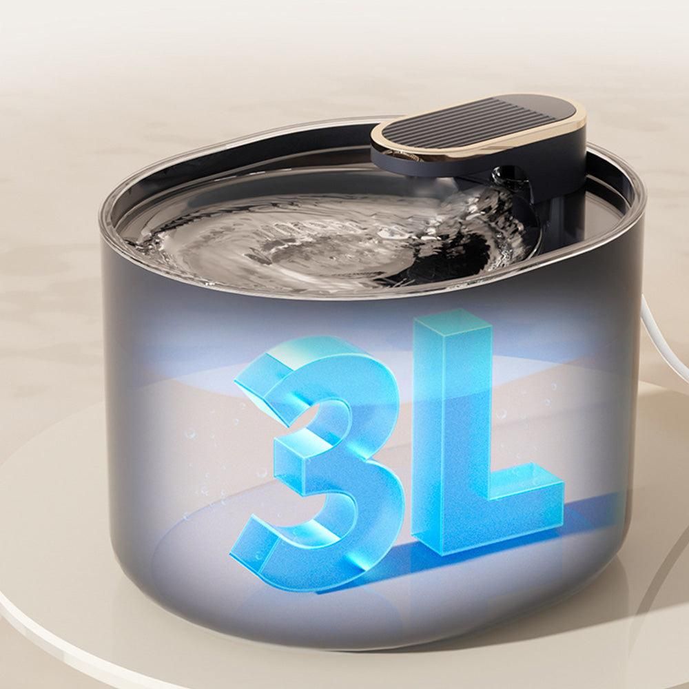 Pet Water Fountain Cat Dog Automatic Electric Drinking Dispenser with Red Light Indicator Black - Image 6