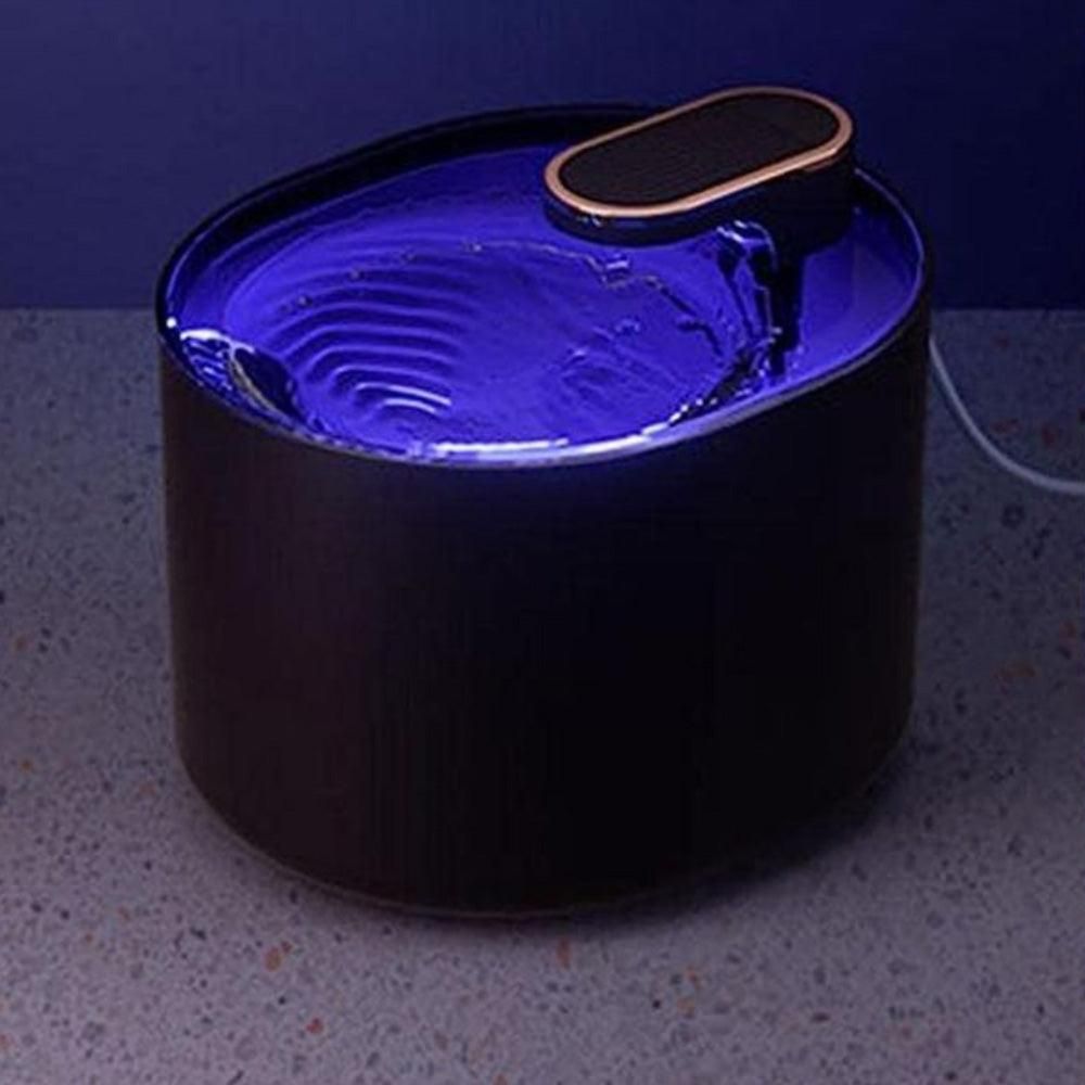 Pet Water Fountain Cat Dog Automatic Electric Drinking Dispenser with Red Light Indicator Black - Image 9