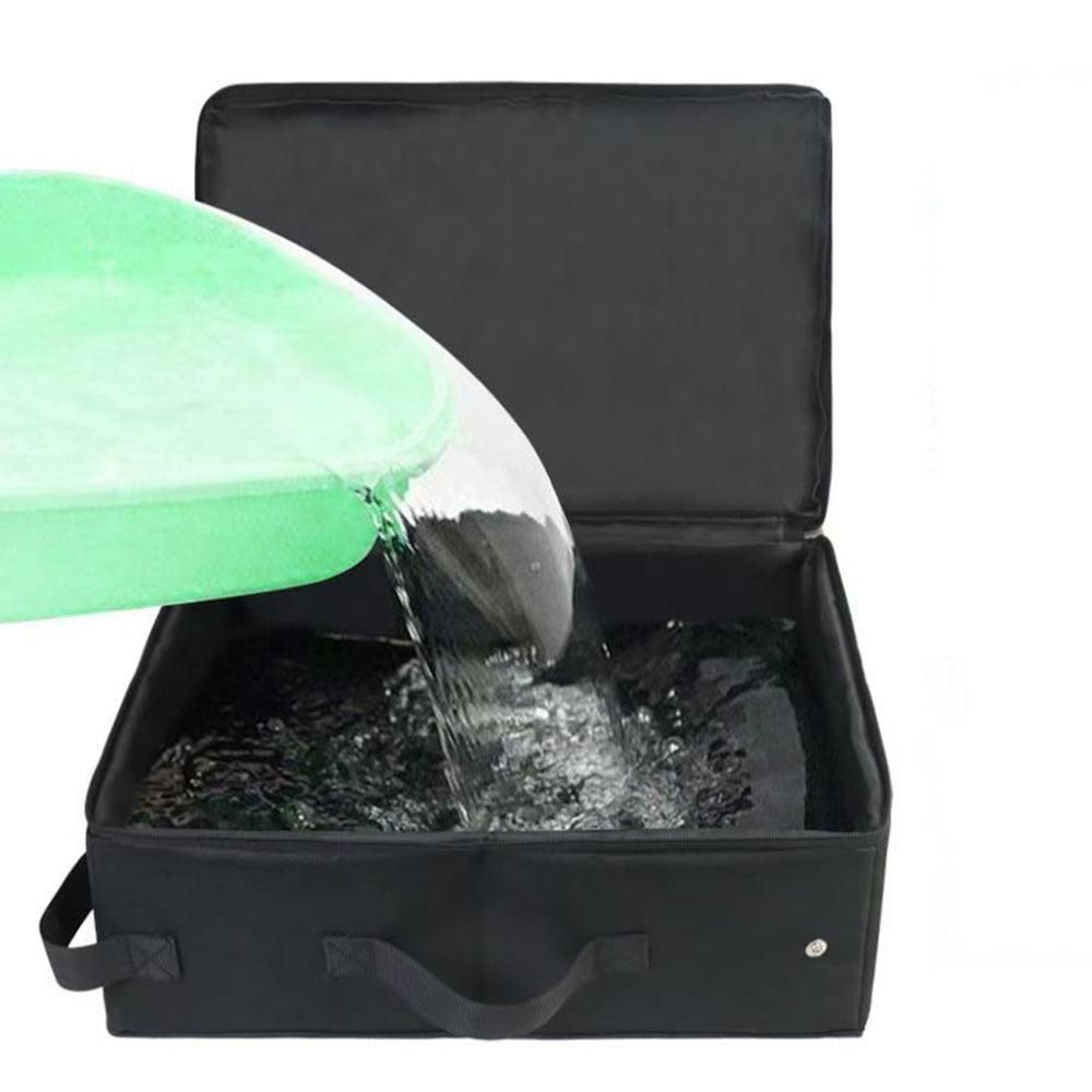 Portable Foldable Cat Travel Litter Box - Waterproof & Easy to Clean Black - Image 2