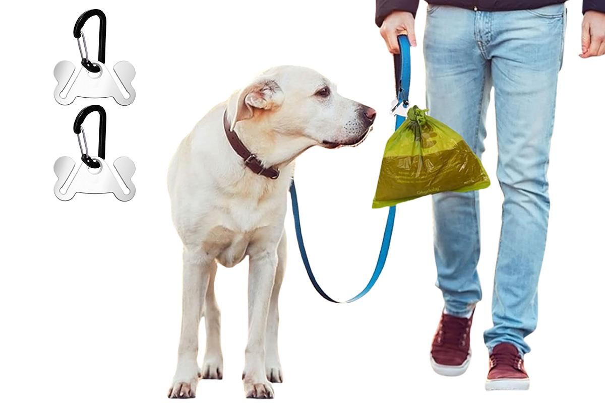 2PCS Metal Dog Poop Bag Holder Clips - Hands-Free Leash Attachment - Image 10