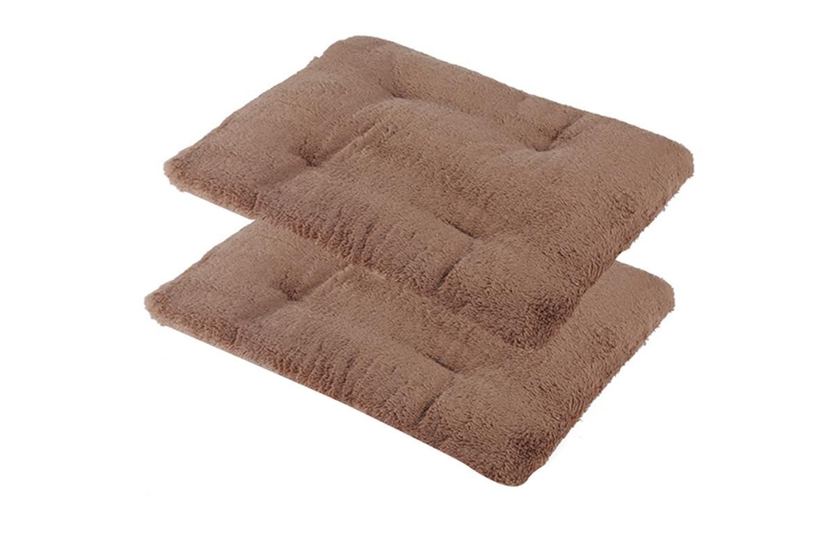 2Pcs Pet Blanket Self-Heating Bed Pad Cat Dog Self-Warming Cushion-Khaki S - Image 6