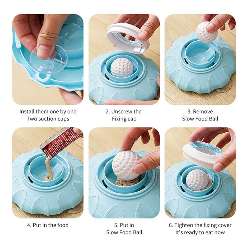 Slow Feeder Bowl for Pets, Non-Slip Puzzle Feeder for Cats and Dogs - Pink - Image 9
