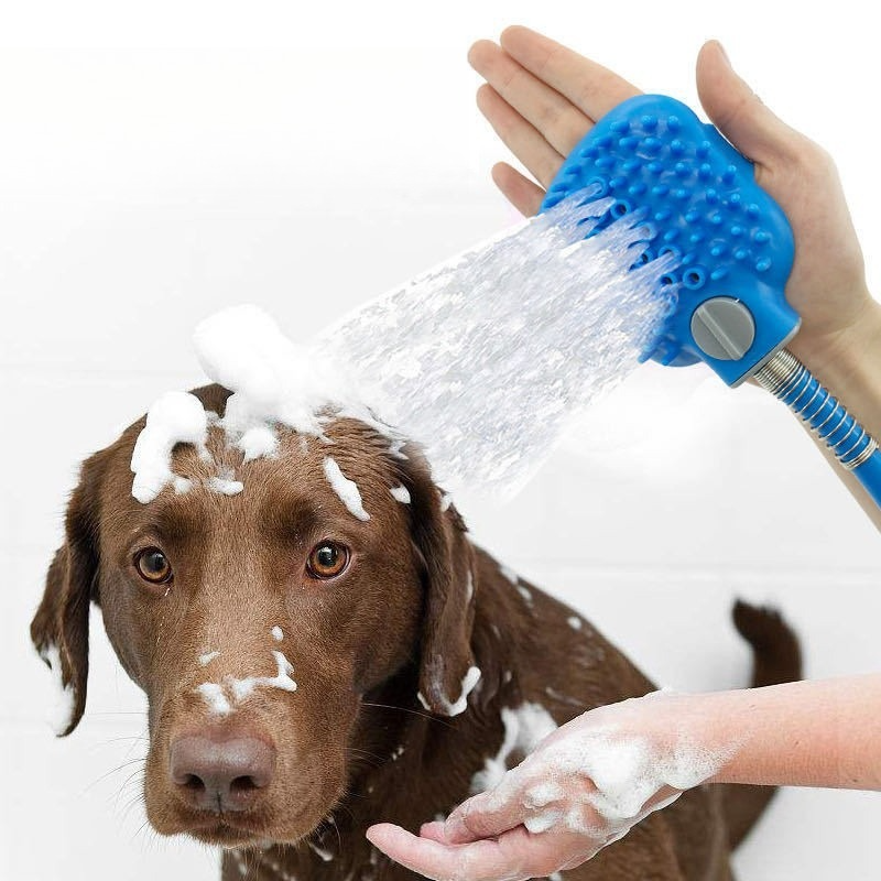 Multi-Functional Pet Shower Brush with Hose, Silicone Massage Sprayer for Dog Cat Bath Cleaning - Image 3