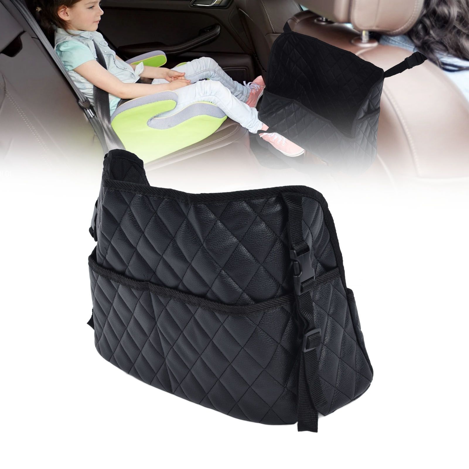 Rhombus Hanging Car Net Pocket Large Capacity Car Storage Bag Seat Bag Net Bag for Home Car - Image 12