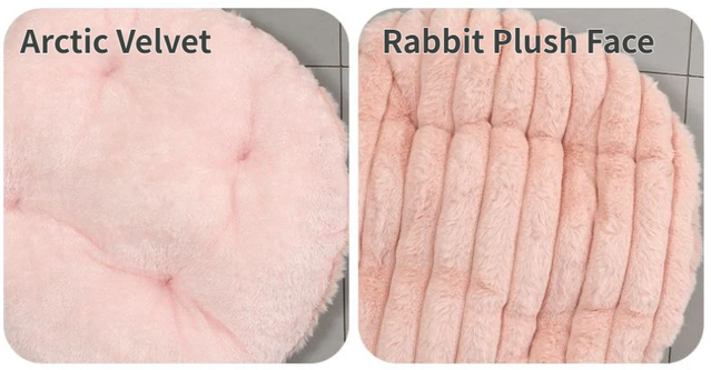 Pink Plush Round Pet Bed with Gap Entry & Removable Cushion S Size - Thickened Warm Anti Slip Cats and Dogs Donut Nest for All Seasons, Cozy and Soft Sleeping Bed for Home Use, S Size 40*40*15CM - Image 5