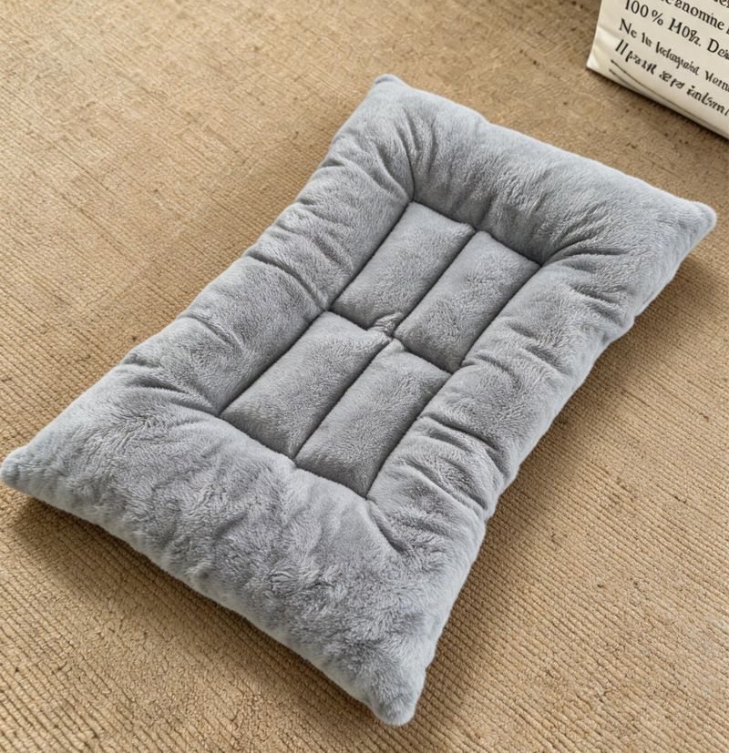 90 x 45CM Large Plush Pet Bed Mat for Dogs & Cats – Light Grey Double-Sided Soft Cushion, Breathable Moisture-Resistant Sleeping Pad for Small, Medium & Large Pets - Image 4